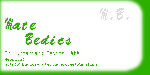 mate bedics business card